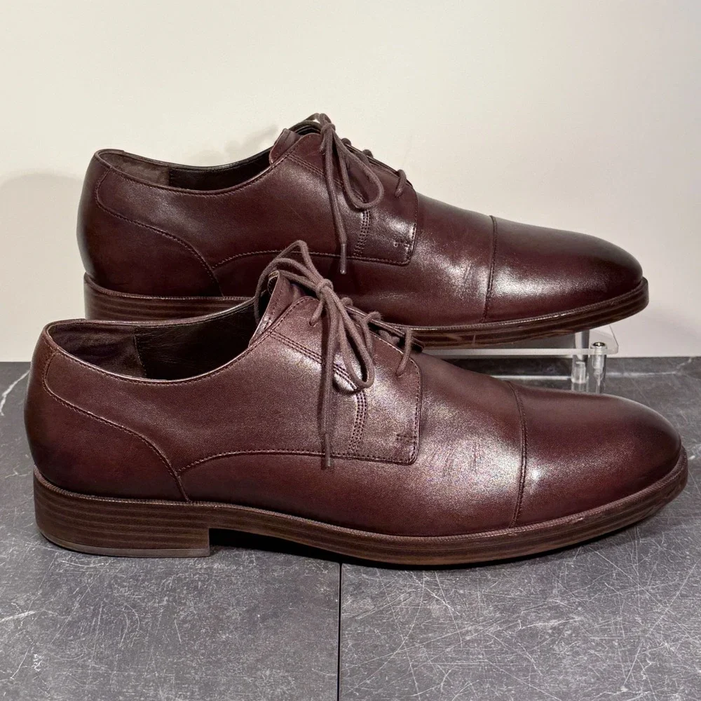 Mens Cole Haan Shoes | Size 10 | Brown‎ Grand.OS Cap Toe Leather Derby C24521